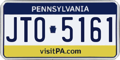 PA license plate JTO5161