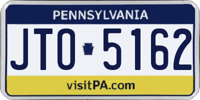 PA license plate JTO5162