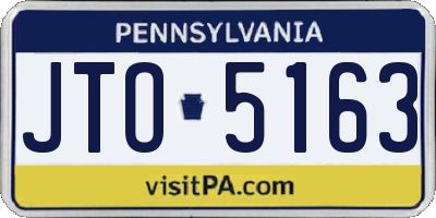 PA license plate JTO5163