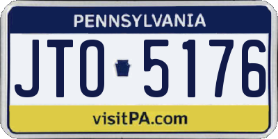 PA license plate JTO5176