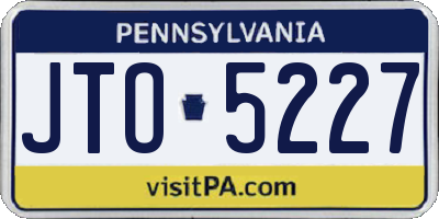 PA license plate JTO5227