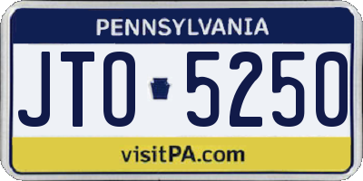 PA license plate JTO5250