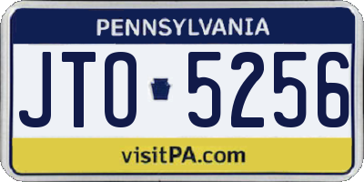 PA license plate JTO5256