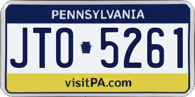 PA license plate JTO5261