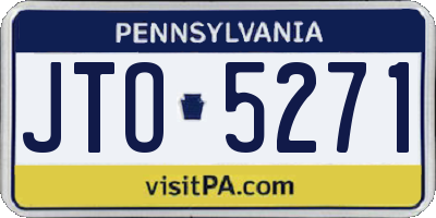 PA license plate JTO5271
