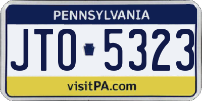 PA license plate JTO5323