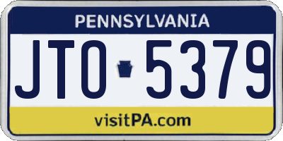 PA license plate JTO5379