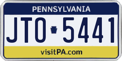 PA license plate JTO5441