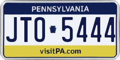 PA license plate JTO5444