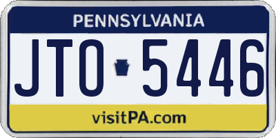 PA license plate JTO5446