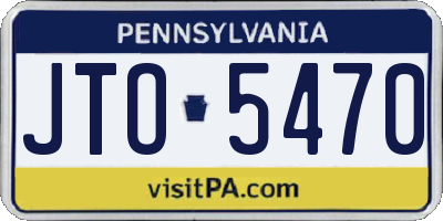 PA license plate JTO5470