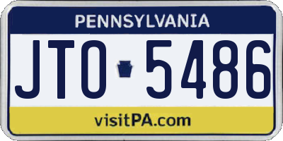 PA license plate JTO5486