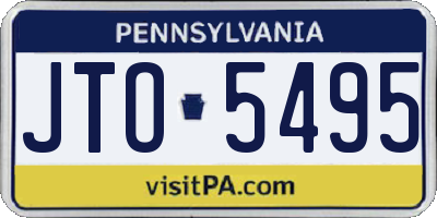 PA license plate JTO5495