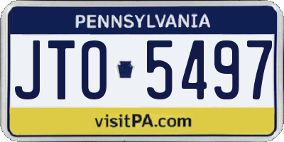 PA license plate JTO5497