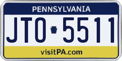 PA license plate JTO5511