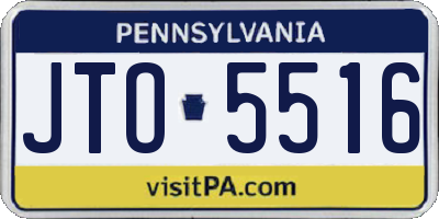 PA license plate JTO5516