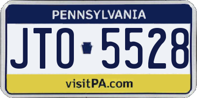 PA license plate JTO5528