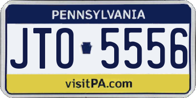 PA license plate JTO5556
