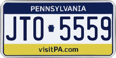 PA license plate JTO5559