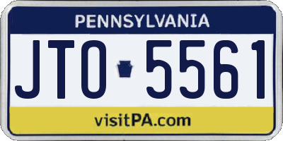 PA license plate JTO5561