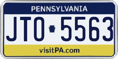 PA license plate JTO5563