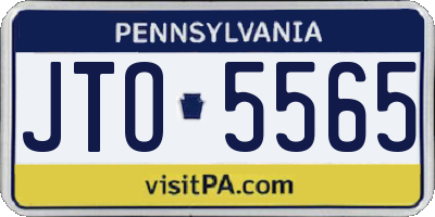 PA license plate JTO5565