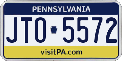 PA license plate JTO5572