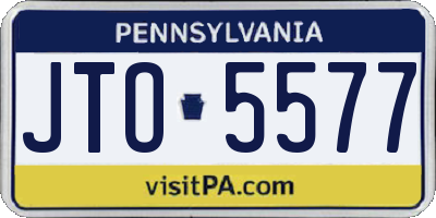 PA license plate JTO5577