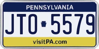 PA license plate JTO5579