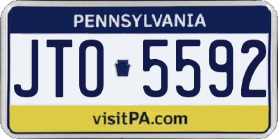 PA license plate JTO5592