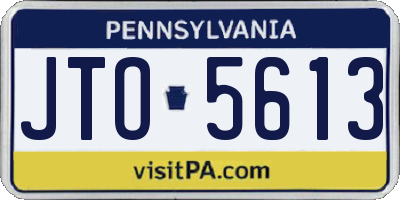 PA license plate JTO5613