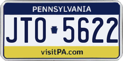 PA license plate JTO5622