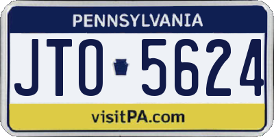 PA license plate JTO5624