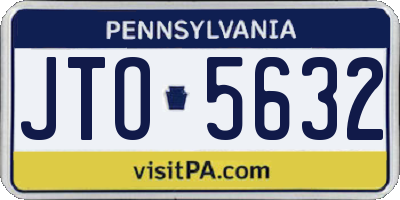 PA license plate JTO5632