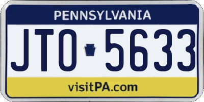 PA license plate JTO5633