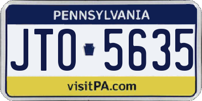 PA license plate JTO5635