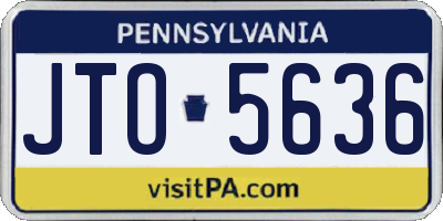 PA license plate JTO5636