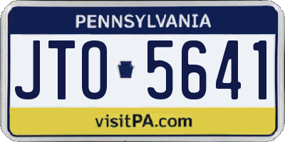 PA license plate JTO5641