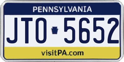 PA license plate JTO5652