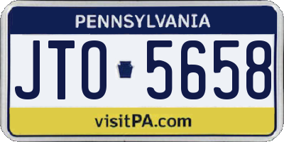 PA license plate JTO5658