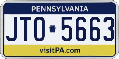 PA license plate JTO5663