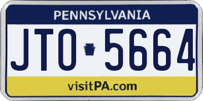 PA license plate JTO5664