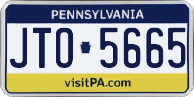 PA license plate JTO5665