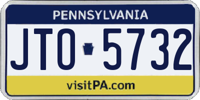 PA license plate JTO5732
