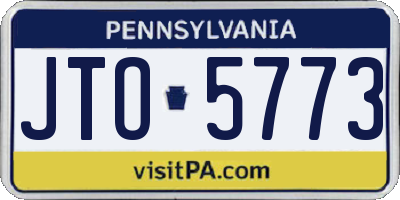 PA license plate JTO5773