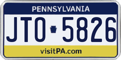 PA license plate JTO5826