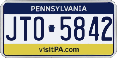 PA license plate JTO5842