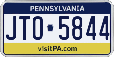 PA license plate JTO5844