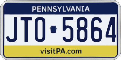 PA license plate JTO5864