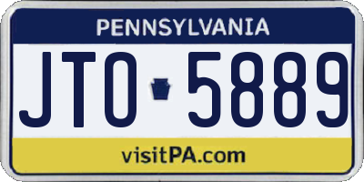 PA license plate JTO5889